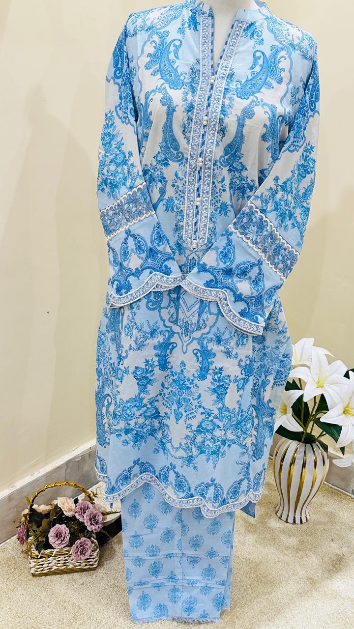 Cotton lawn 2 piece