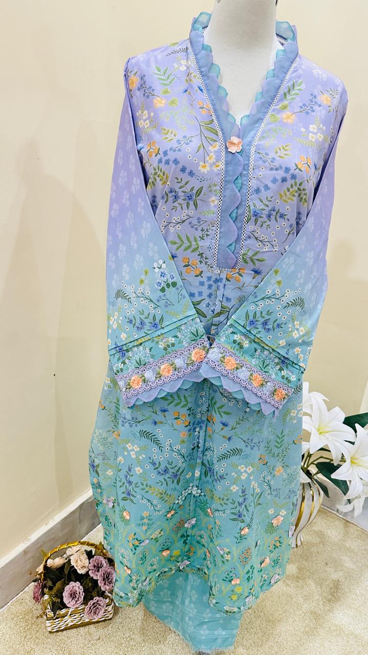 Cotton lawn 2 piece