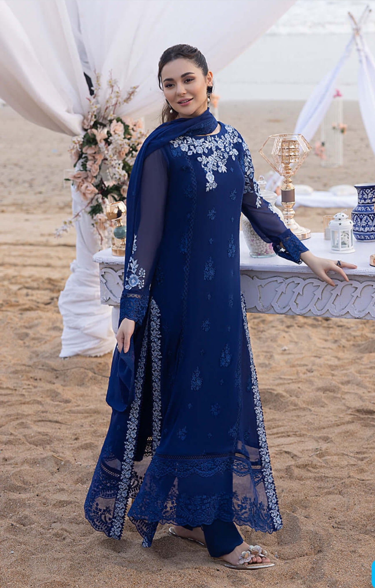 Chiffon Azure suit