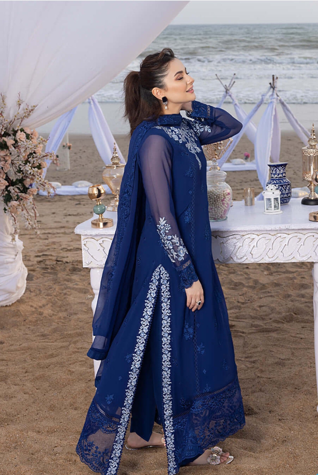 Chiffon Azure suit